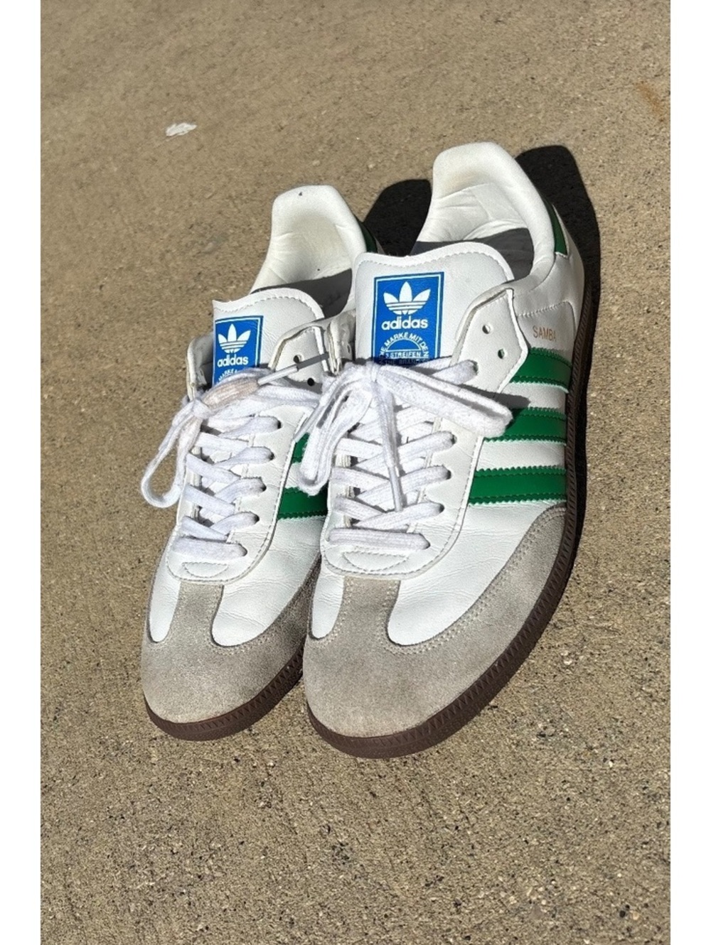 Adidas Samba White Green Gum Sneakers US 9